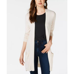 Maison Jules Long Open-Front Jersey Cardigan Sweater Size XL NWT